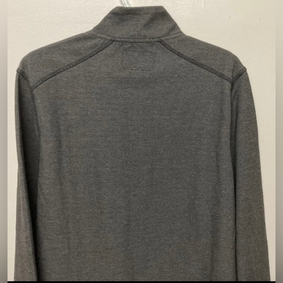 Flag & Anthem Mens Quarter Zip Sweater Pullover Medium Dark Grey Mid-Weight NWT - Picture 6 of 11